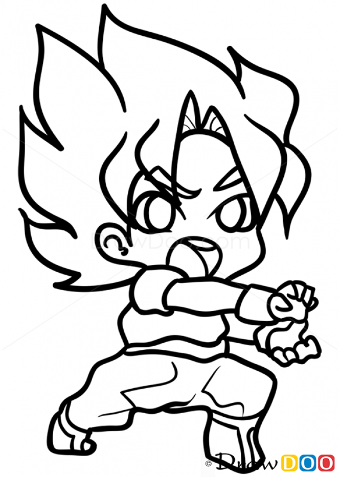 665x934 Image Result For Easy Chibi Dragon Ball Super Drawings Goku - Goku Drawing Easy