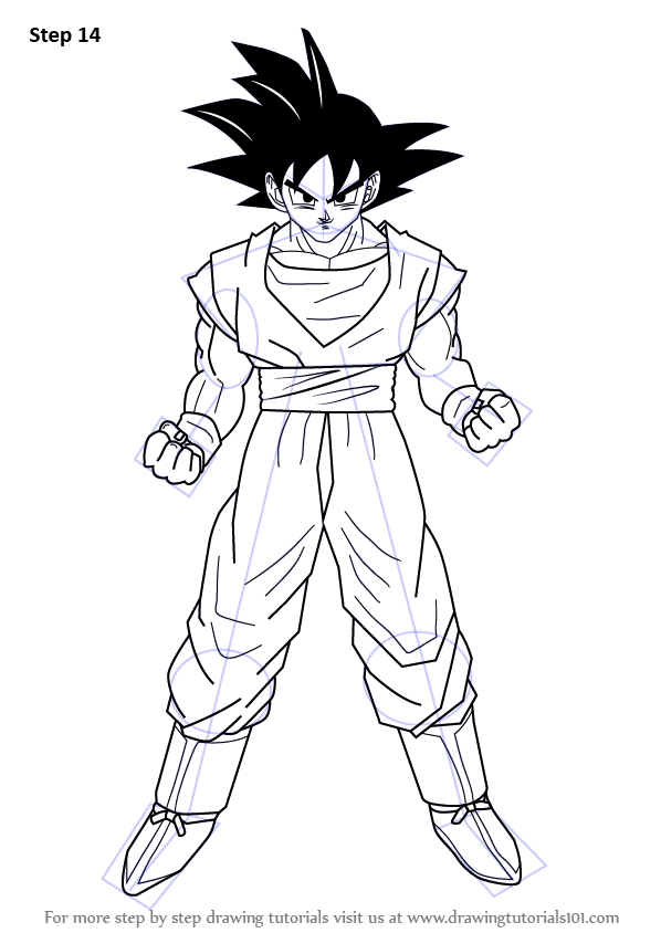 598x844 Learn How To Draw Goku From Dragon Ball Z - Goku Drawing Easy