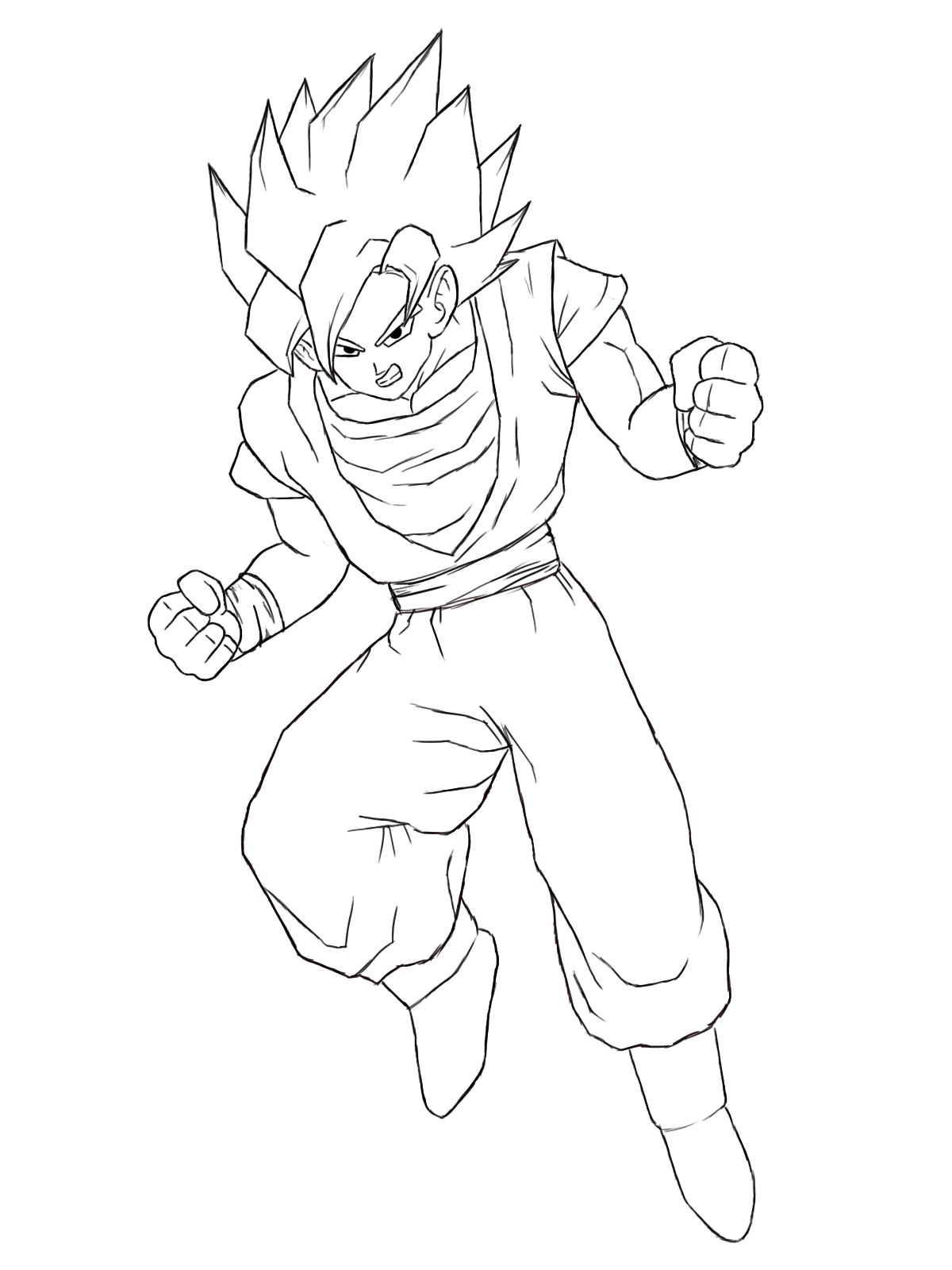 1200x1600 Goku Drawing Easy Learn How To Draw - Goku Drawing Step By Step