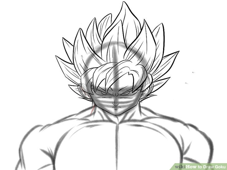728x546 How To Draw Goku - Goku Drawing Step By Step