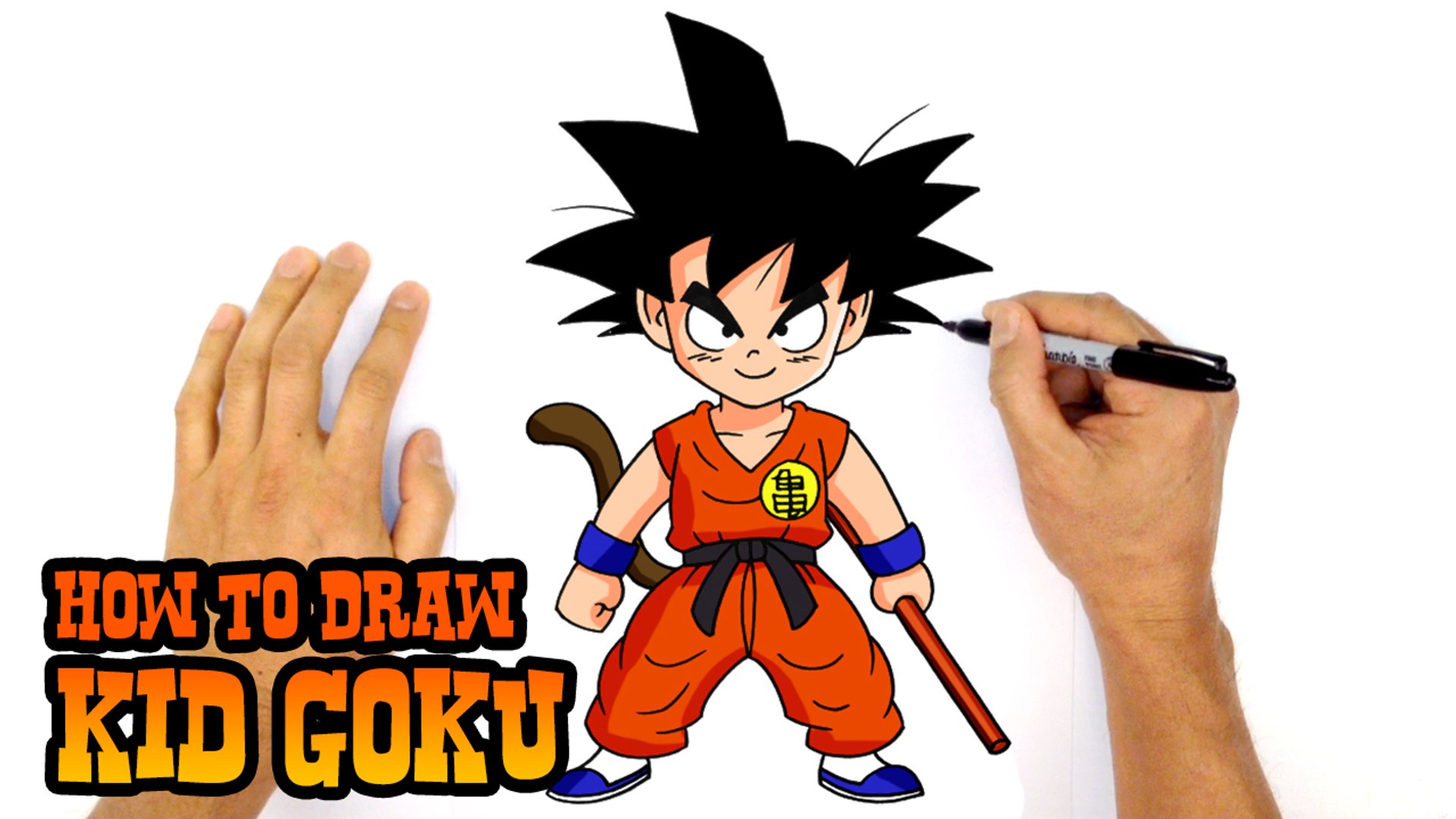 1920x1080 How To Draw Kid Goku - Goku Drawing Step By Step