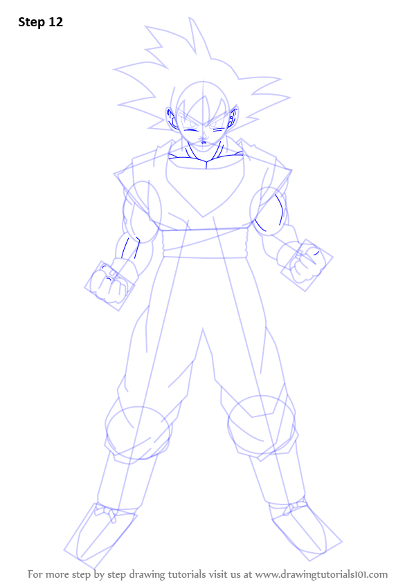 598x844 Learn How To Draw Goku From Dragon Ball Z - Goku Drawing Step By Step