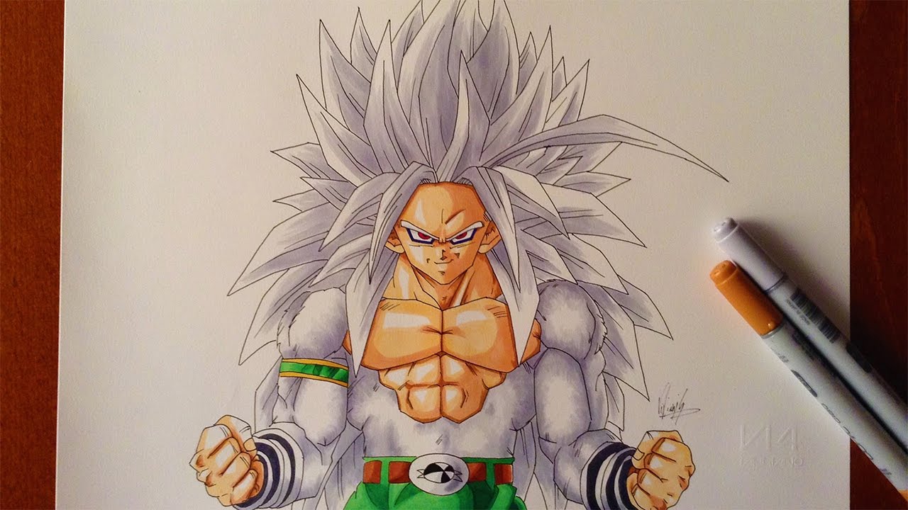 1280x720 Drawing Goku - Goku Drawing Super Saiyan 5