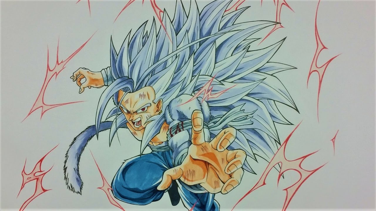 1280x720 drawing new created saiyan as super saiyan banases tolgart - Goku Drawing Super Saiyan 5