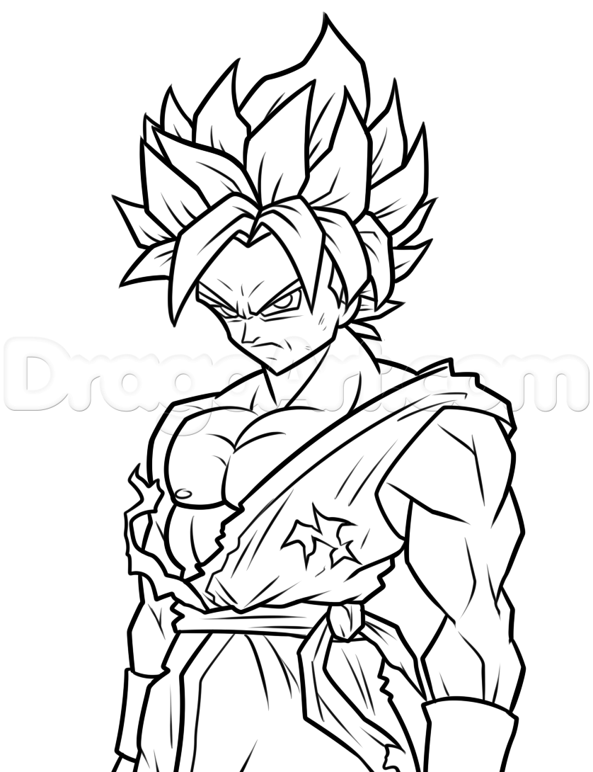 838x1090 Drawing Super Saiyan Blue Goku Step - Goku Face Drawing