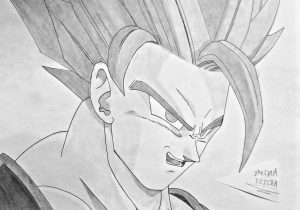 300x210 goku face drawing super saiyan how to draw goku - Goku Face Drawing