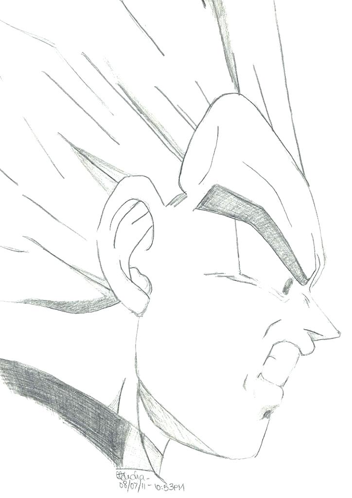 Goku Half Face Drawing