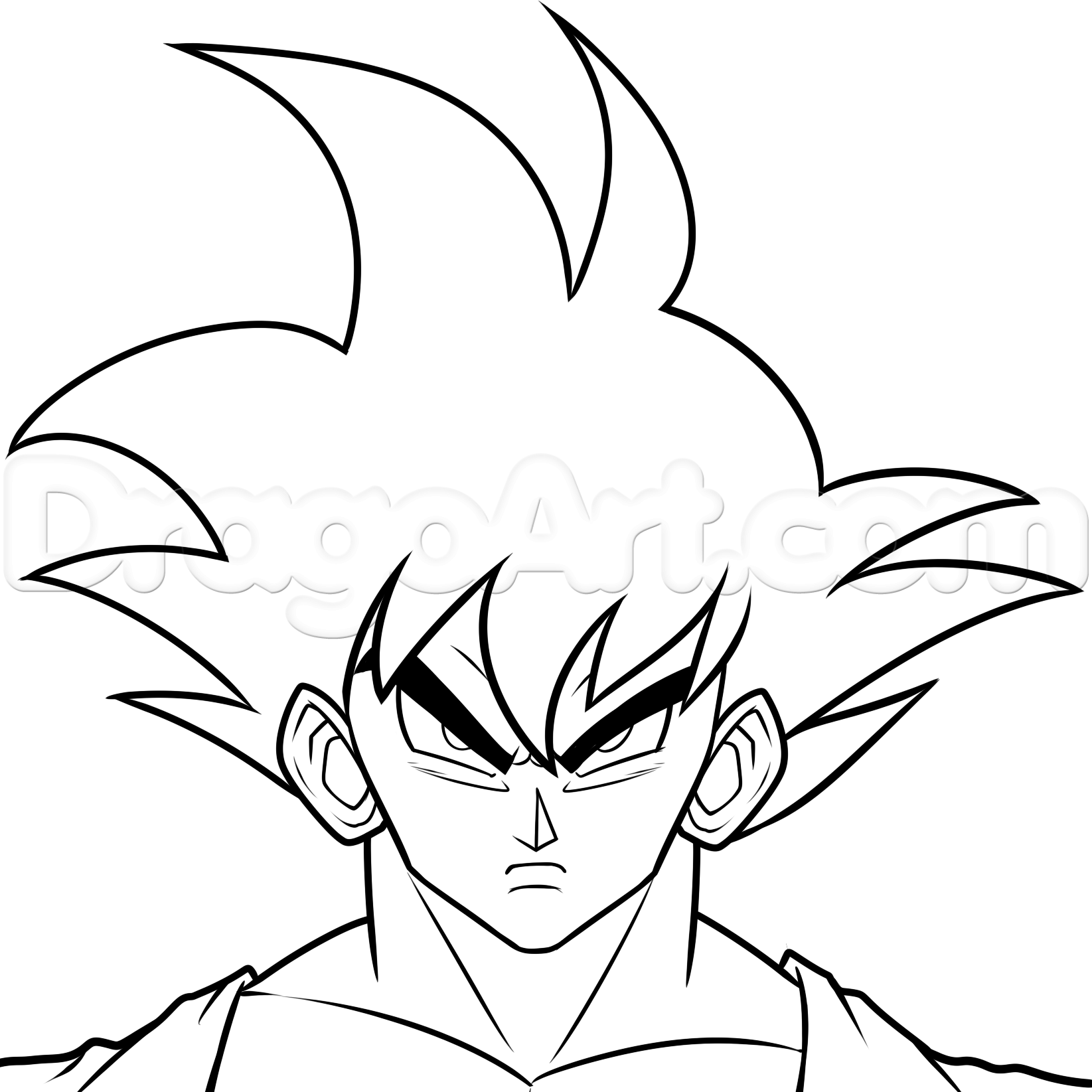 Goku Face Drawing at Explore collection of Goku