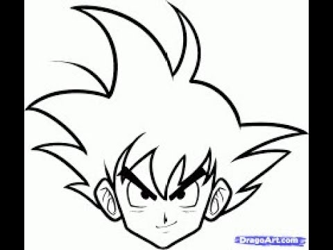 Goku Face Drawing at PaintingValley.com | Explore collection of Goku ...