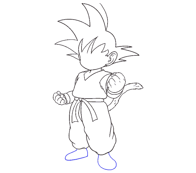678x600 How To Draw Goku In A Few Easy Steps Easy Drawing Guides - Goku Face Drawing