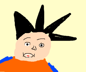300x250 Derpy Goku Face Drawing - Goku Face Drawing