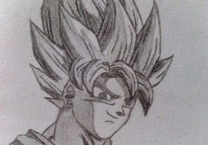 300x210 goku pencil draw photo dragon ball super pencil drawing goku - Goku Pencil Drawing