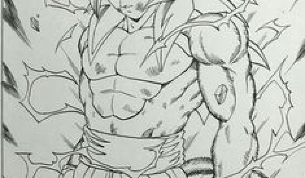 1024x600 Goku Super Saiyan Drawings Easy Best Dragon Ball Collection - Goku Sketch Drawing