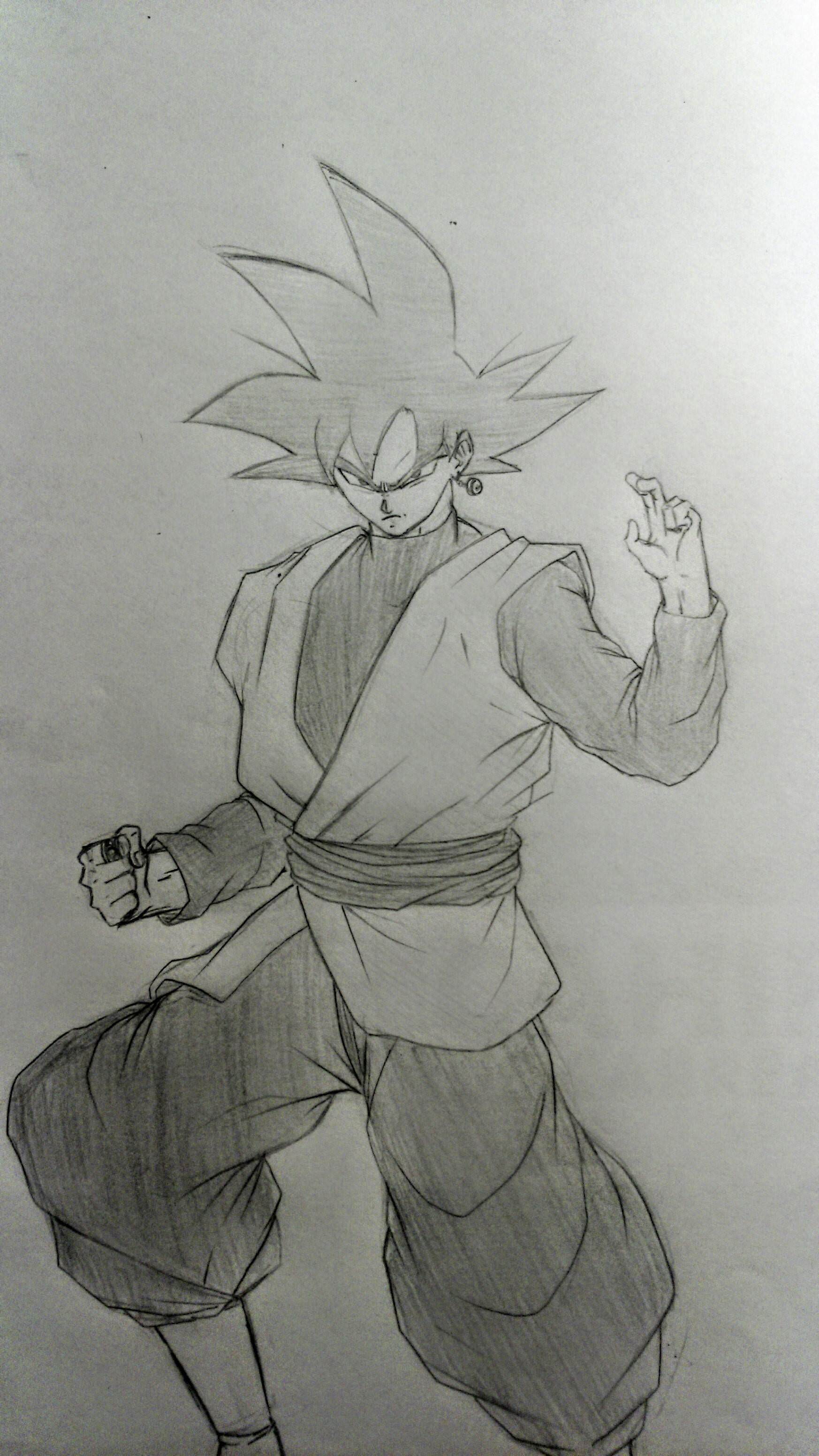 1746x3104 Ssr Int Goku Black Sketch I Tried To Draw Without A Single - Goku Sketch Drawing