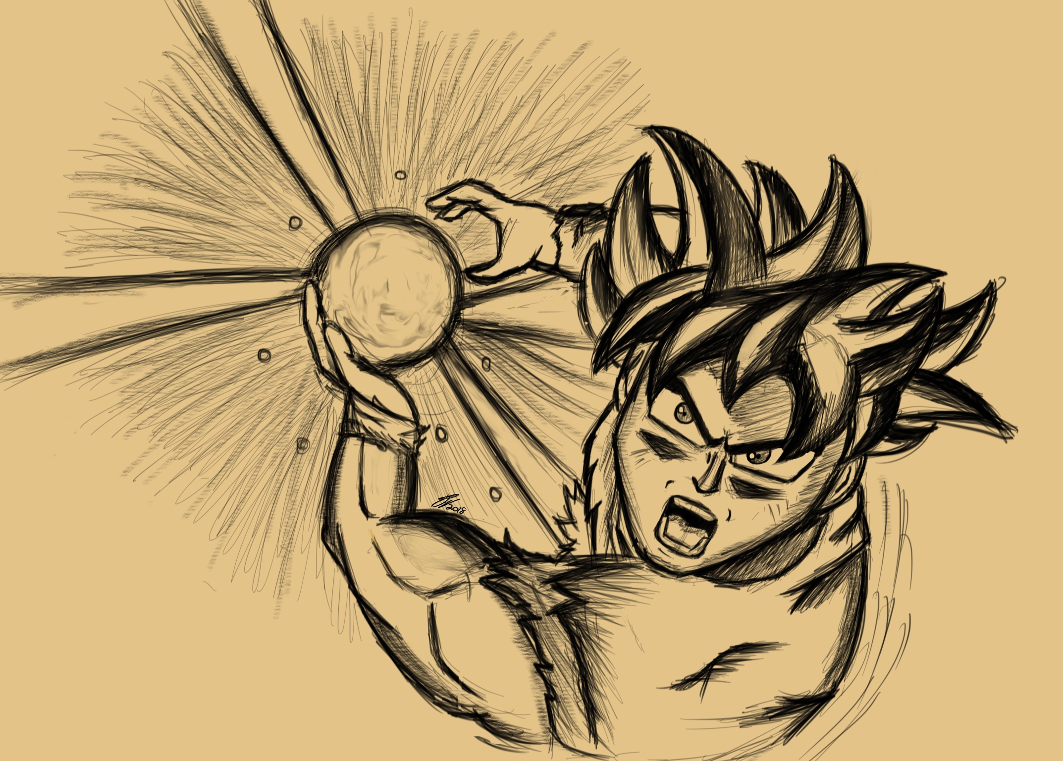 2146x1536 Ultra Instinct Goku Sketch Weasyl - Goku Sketch Drawing