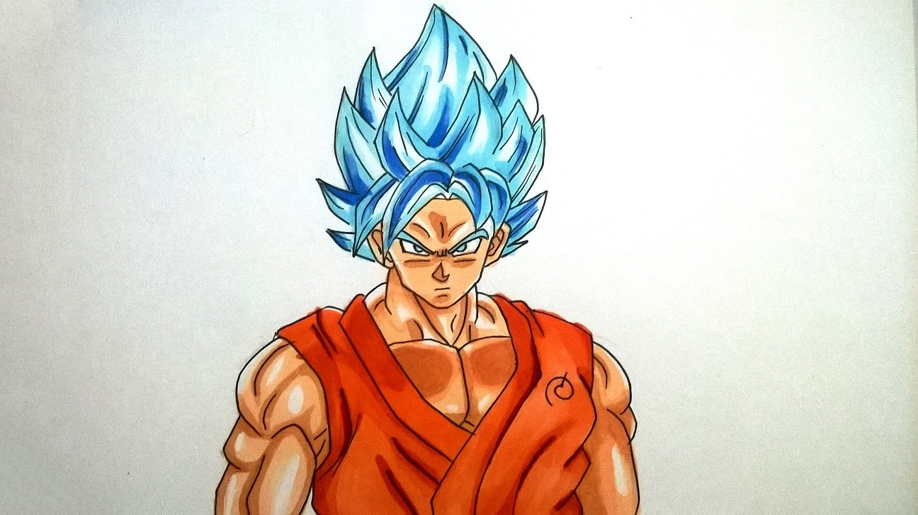 1296x728 Dragon Ball Z Goku Super Saiyan Sketch Drawing Goku Super Saiyan - Goku Sketch Drawing