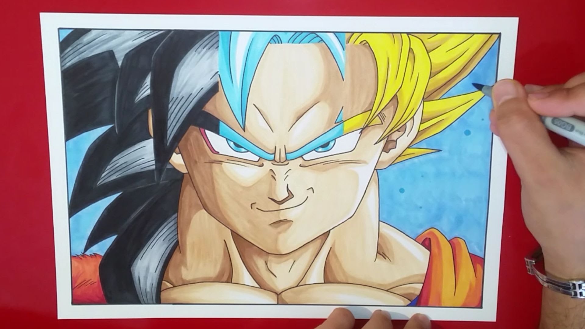 1920x1080 drawing son goku, ssgss tolgart - Goku Ssgss Drawing