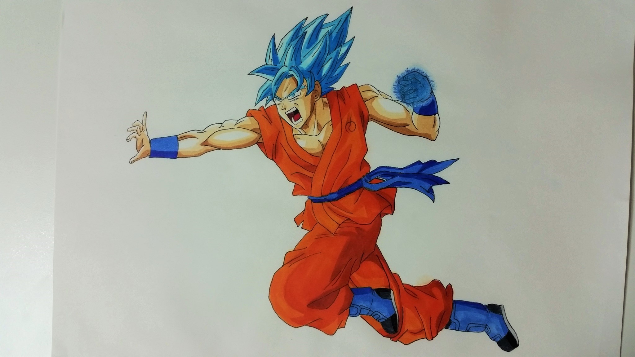 2048x1152 My Ssgss Goku Drawing! Dbz - Goku Ssgss Drawing