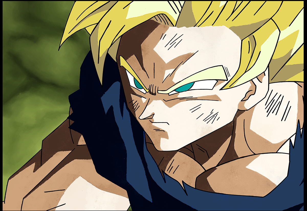 1200x825 Drawing Goku Super Saiyan Copic Markers + Prismacolor Pencils - Goku Ssj Drawing