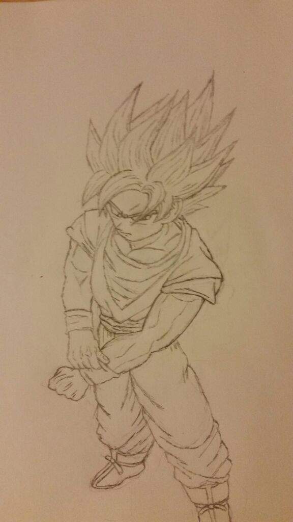 576x1024 Goku Ssj Drawing Dbz Amino - Goku Ssj Drawing