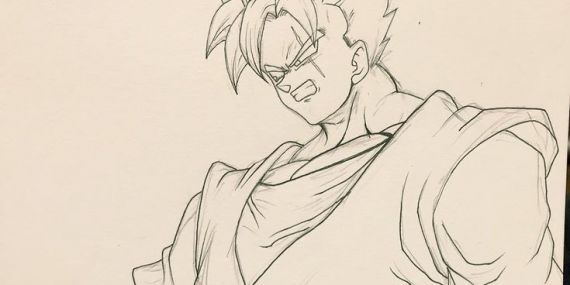 570x285 How To Draw Gohan Step - Goku Ssj Drawing
