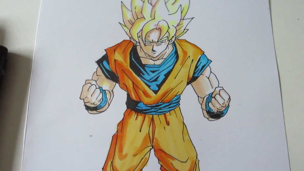 1280x720 How To Draw Goku Super Saiyan - Goku Ssj Drawing