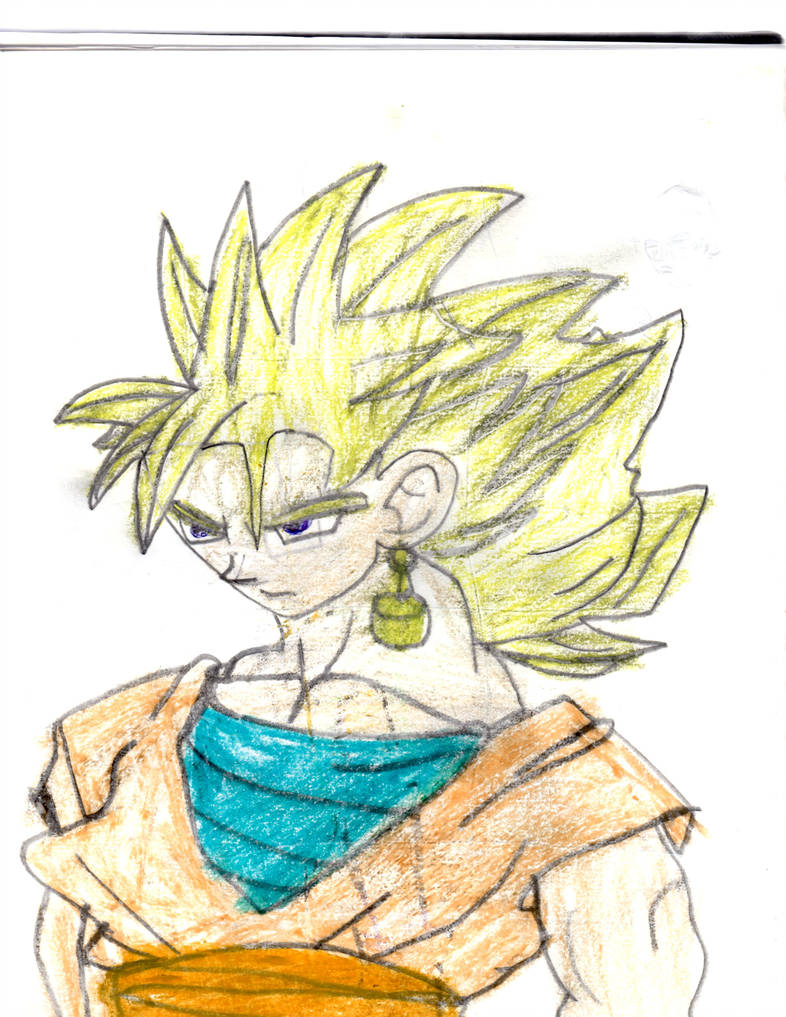 786x1017 Goku Drawing With Color - Goku Ssj2 Drawing