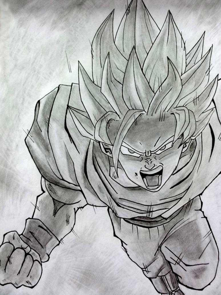 Goku Ssj2 Drawing at PaintingValley.com | Explore collection of Goku ...