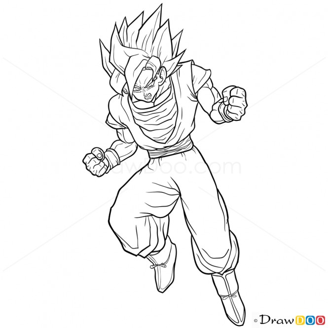 665x665 Goku - Goku Ssj2 Drawing