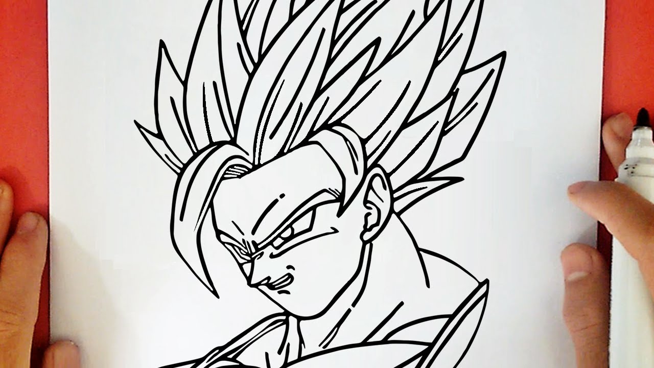 1280x720 How To Draw Goku Super Saiyan From Dragon Ball Z - Goku Ssj2 Drawing