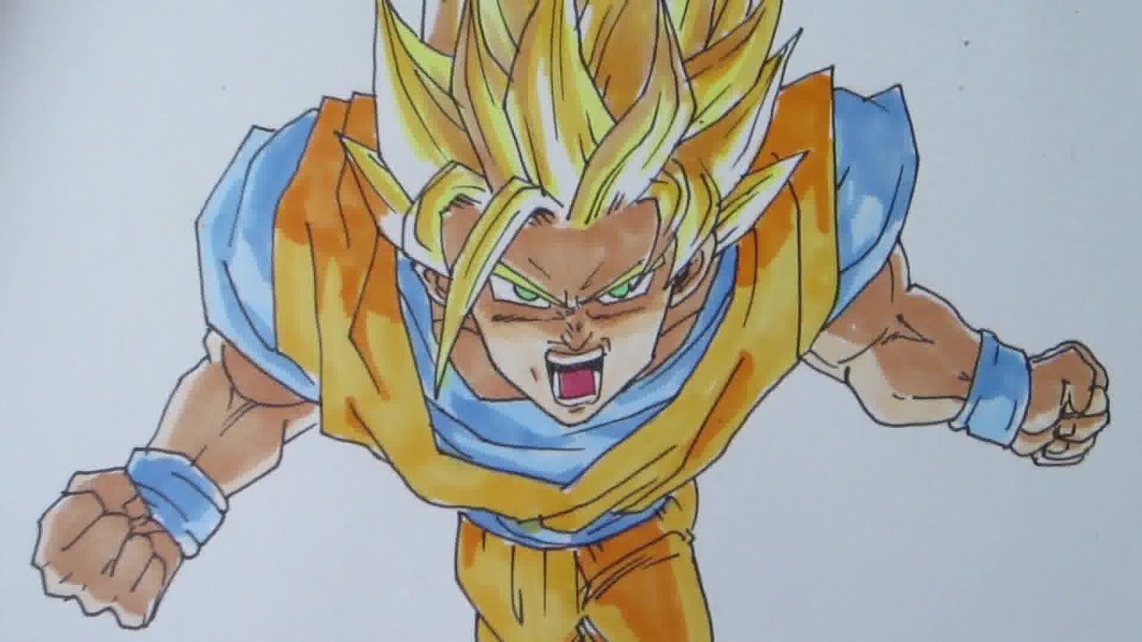 1280x720 How To Draw Goku Super Saiyan - Goku Ssj2 Drawing