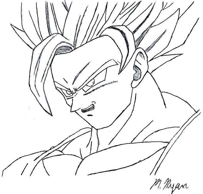 685x654 Goku - Goku Ssj2 Drawing
