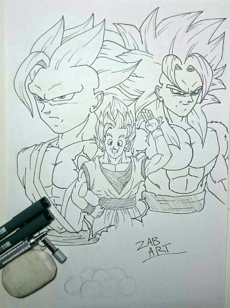 764x1024 Drawing Goku And Dragonballz Amino - Goku Ssj2 Drawing