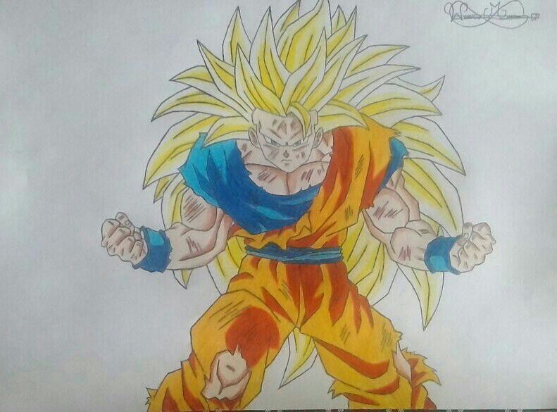 791x585 Drawing Goku Finished Dragonballz Amino - Goku Ssj3 Drawing