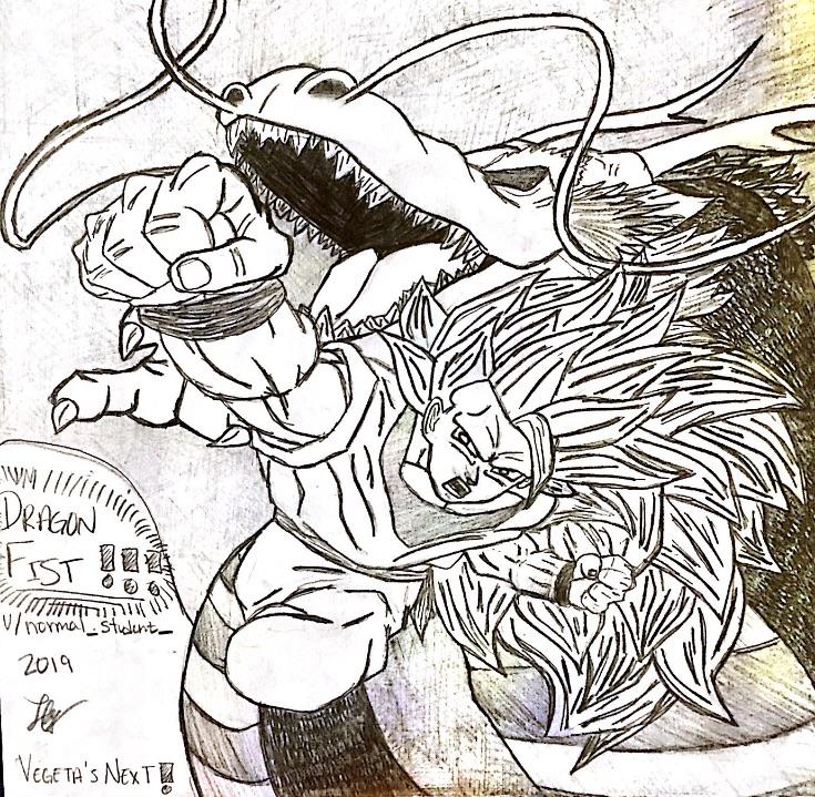 735x719 First Attempt - Goku Ssj3 Drawing