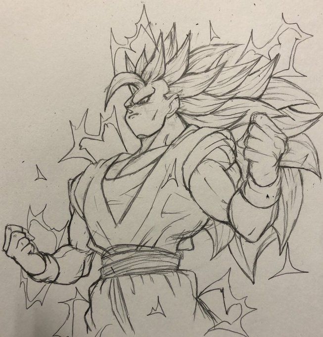 Goku Ssj3 Drawing at PaintingValley.com | Explore collection of Goku ...