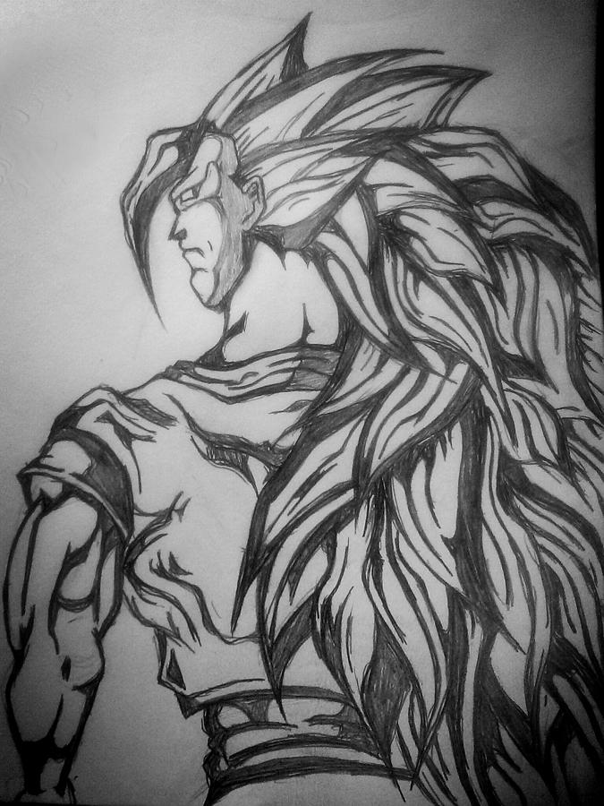 675x900 Goku Drawing - Goku Ssj3 Drawing