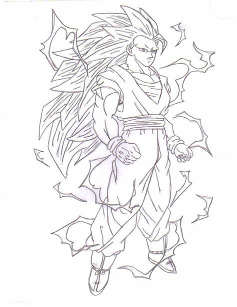 474x613 Goku Drawing Gtgt - Goku Ssj3 Drawing