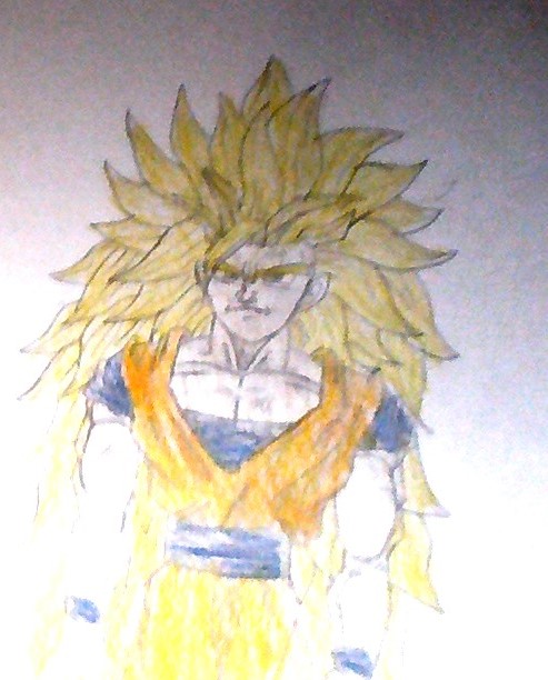 493x612 New Drawing Goku - Goku Ssj3 Drawing