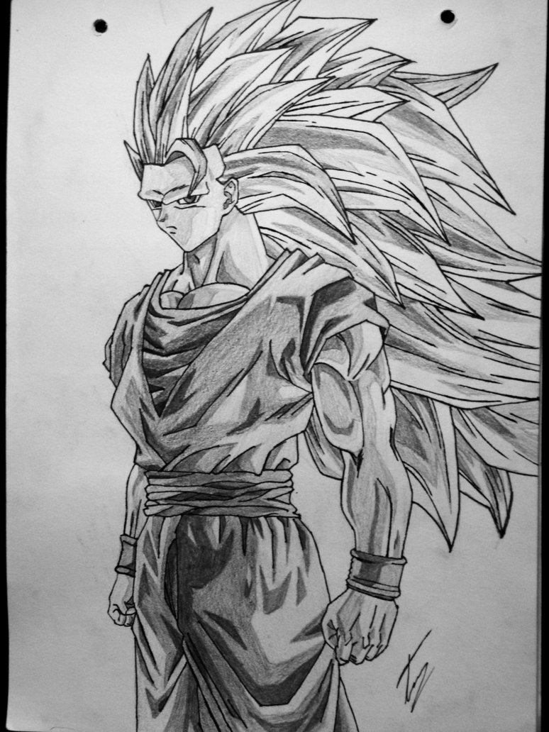 Goku Super Saiyan 2 Drawing at PaintingValley.com | Explore collection ...