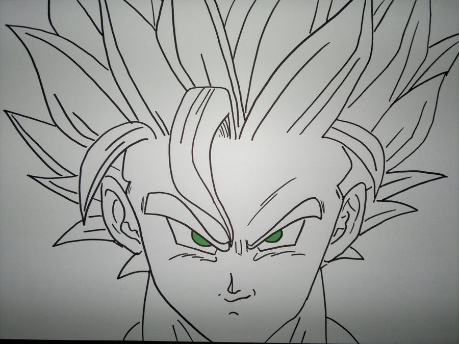 Goku Super Saiyan 2 Drawing at PaintingValley.com | Explore collection ...