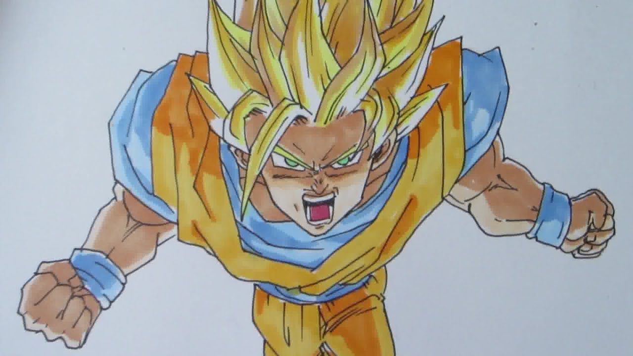 Goku Super Saiyan 2 Drawing At Paintingvalleycom Explore