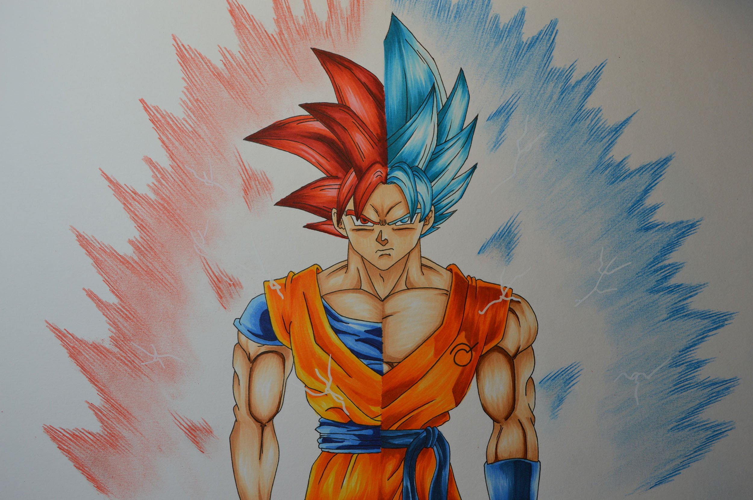 Goku Super Saiyan 2 Drawing at PaintingValley.com | Explore collection