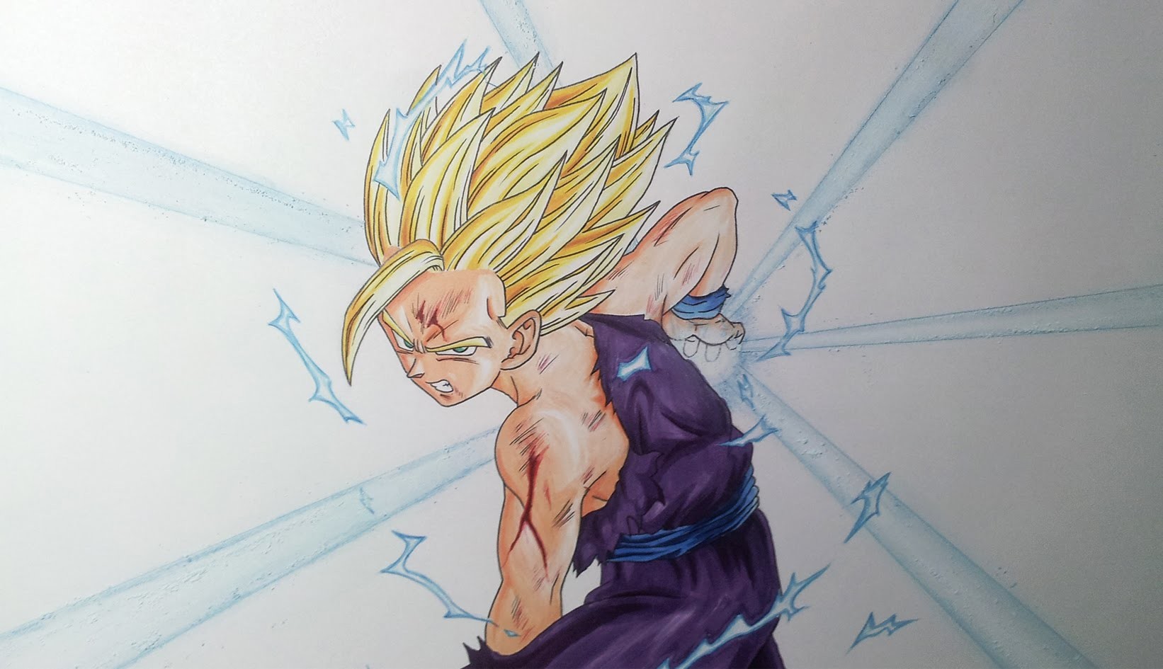 1642x945 Drawing Gohan Saiyan - Goku Super Saiyan 2 Drawing