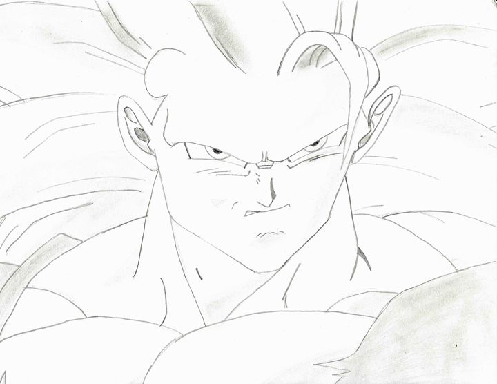 720x556 Goku Super Saiyan - Goku Super Saiyan 3 Drawing