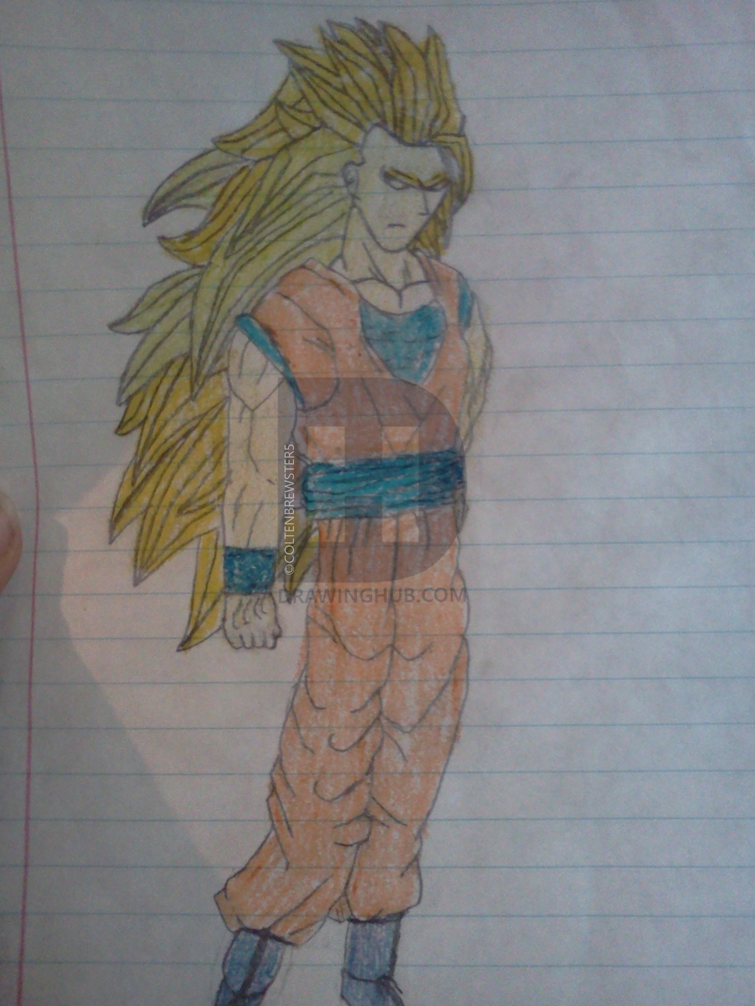 1536x2048 Goku Super Saiyan Drawing - Goku Super Saiyan 3 Drawing