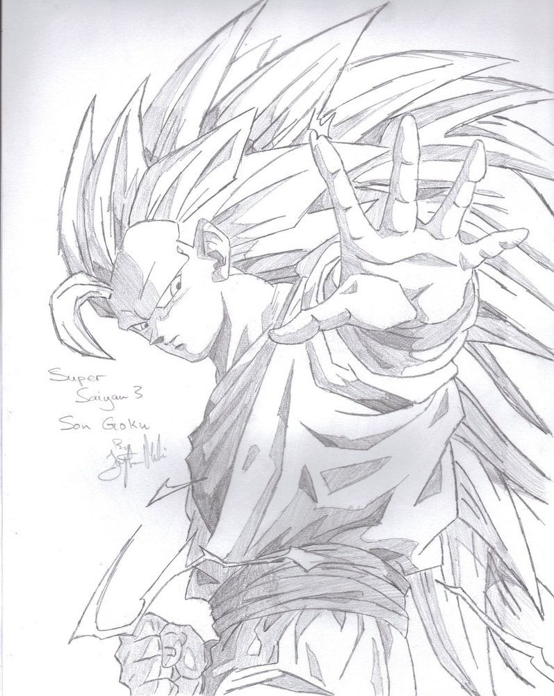 797x1002 Goku Super Saiyan - Goku Super Saiyan 3 Drawing