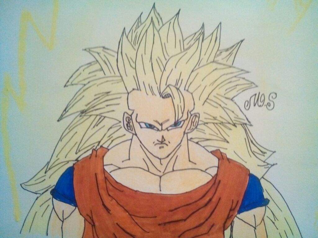 1024x768 I Finished Yeahhhhhhhh!!!!!!! Drawing Goku Super Saiyan - Goku Super Saiyan 3 Drawing