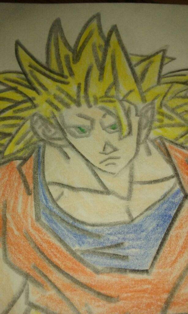 614x1024 Super Saiyan Goku Drawing Dragonballz Amino - Goku Super Saiyan 3 Drawing