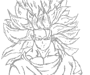300x250 goku's super saiyan transformation drawing - Goku Super Saiyan 3 Drawing